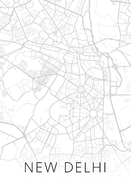 New Delhi India City Map