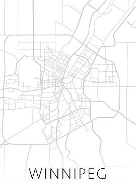 Winnipeg Manitoba City Map