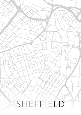 Sheffield England City Map