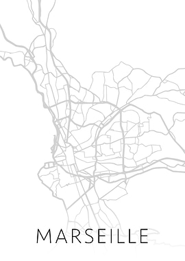 Marseille France City Map