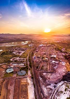 Sunset over OC3 Kardjali
