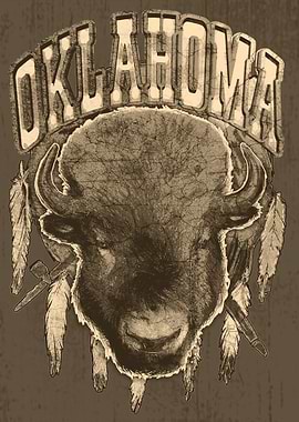 Oklahoma Bison Buffalo Tan