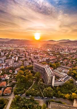 Sunset over Kardjali