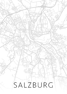 Salzburg Austria City Map