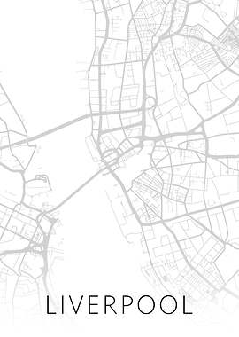 Liverpool England City Map