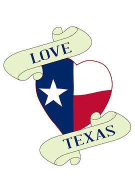 Love Texas Heart And Scrol