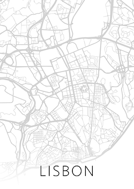 Lisbon Portugal City Map