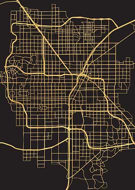 Las Vegas Map Nevada Gold