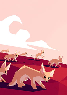 Desert foxes on the prowl