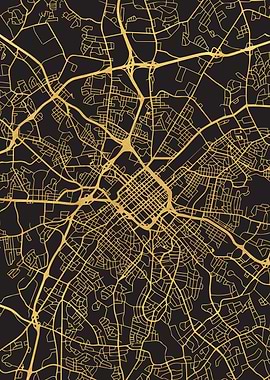 Charlotte Map Gold