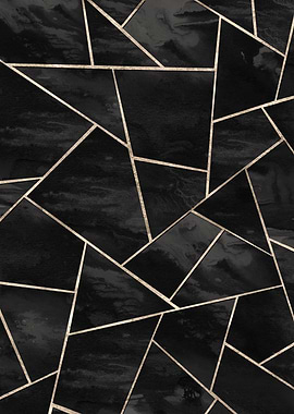 Dark Ink Rose Gold Glam 1