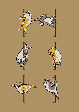 Shiba Inu Pole Dancing