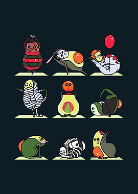 Avocado Yoga Halloween