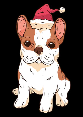French Bulldog at Xmas