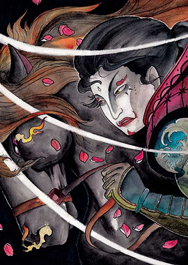 japanese warrior on horse