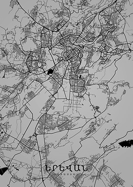 Yerivan map BW