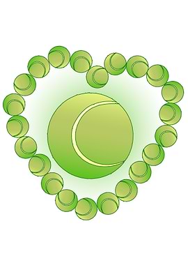 Tennis Balls Heart