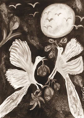 flowers flying to heaven