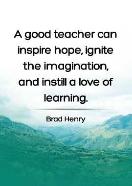 good teacher says