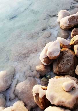 Dead Sea Salt on rocks