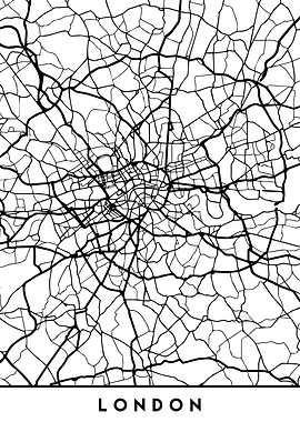 London Map England Black