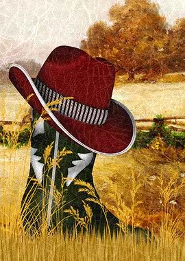 Cowboy Boot and Hat