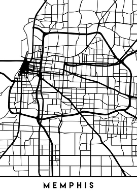 Memphis Map Tennessee