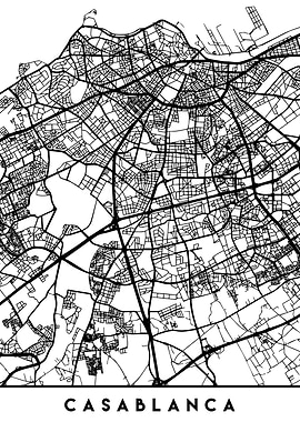 Casablanca Map Morocco