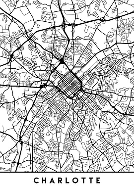 Charlotte Map Black