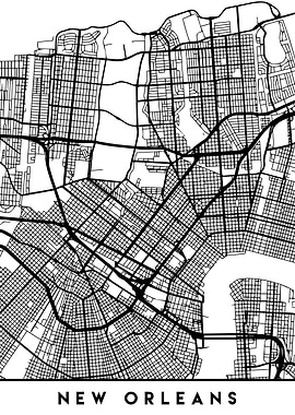 New Orleans Map Louisiana