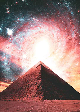 pyramid and galaxy