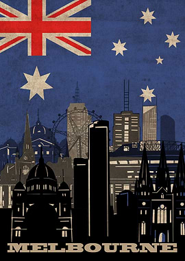 melbourne city flag