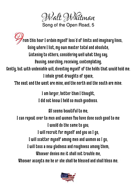 Whitman Song Open Road 5