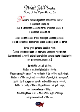 Whitman Song Open Road 6a