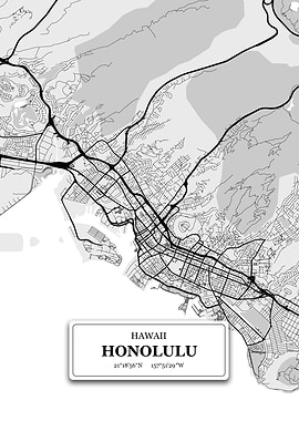 Honolulu Hawaii City Map