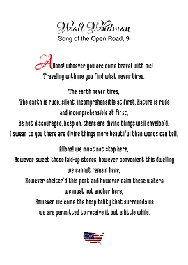 Whitman Song Open Road 9