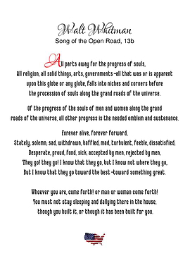 Whitman Song Open Road 13b