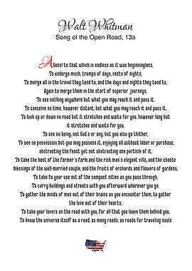 Whitman Song Open Road 13a