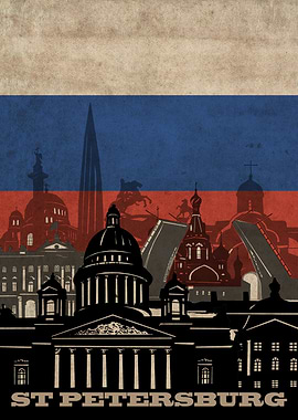 st petersburg city flag