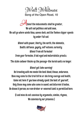 Whitman Song Open Road 10