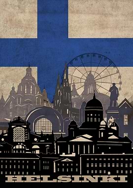 helsinki city flag