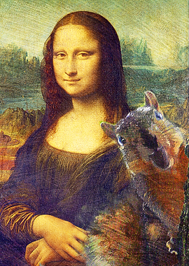 Mona lisa photo bomb