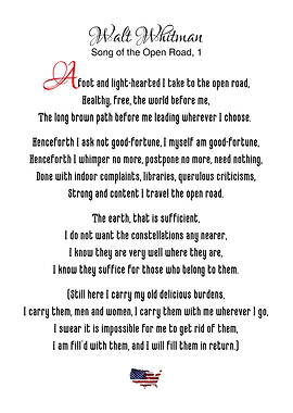 Whitman Song Open Road 1