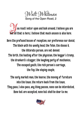 Whitman Song Open Road 2