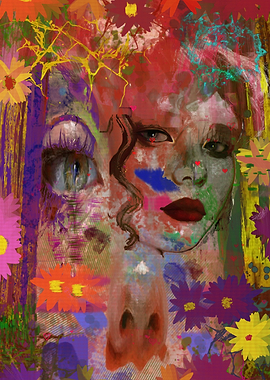 Ghost colors girl painting