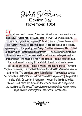 Walt Whitman Election Day