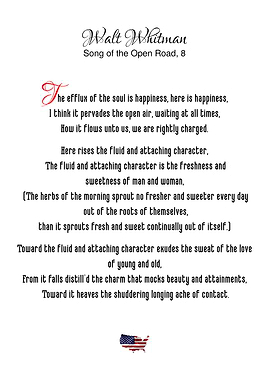 Whitman Song Open Road 8