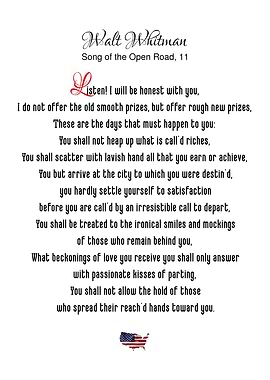 Whitman Song Open Road 11