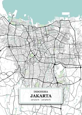 Jakarta Indonesia City Map