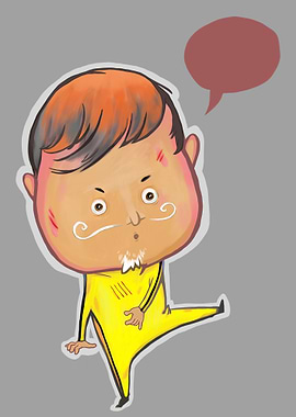 A man look as bluce lee